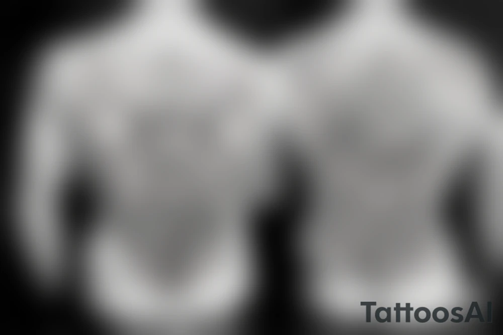 Bond between father and his two sons tattoo idea