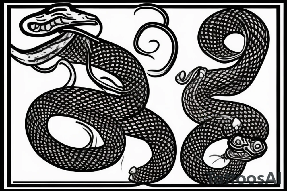 Snake around hand tattoo idea