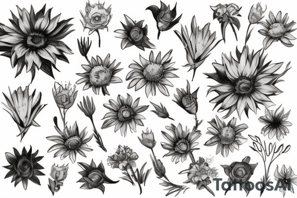 Dum spiro spero,  flowers tattoo idea