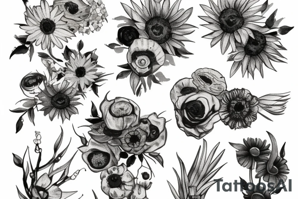 Dum spiro spero,  flowers tattoo idea