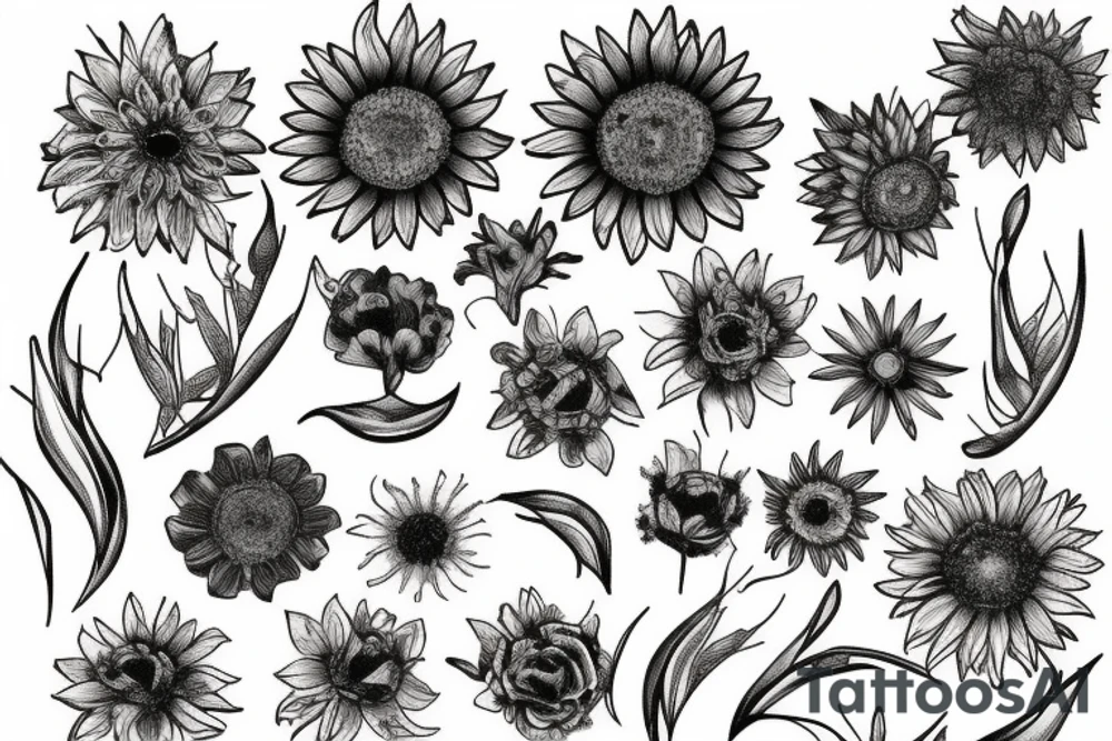 Dum spiro spero,  flowers tattoo idea