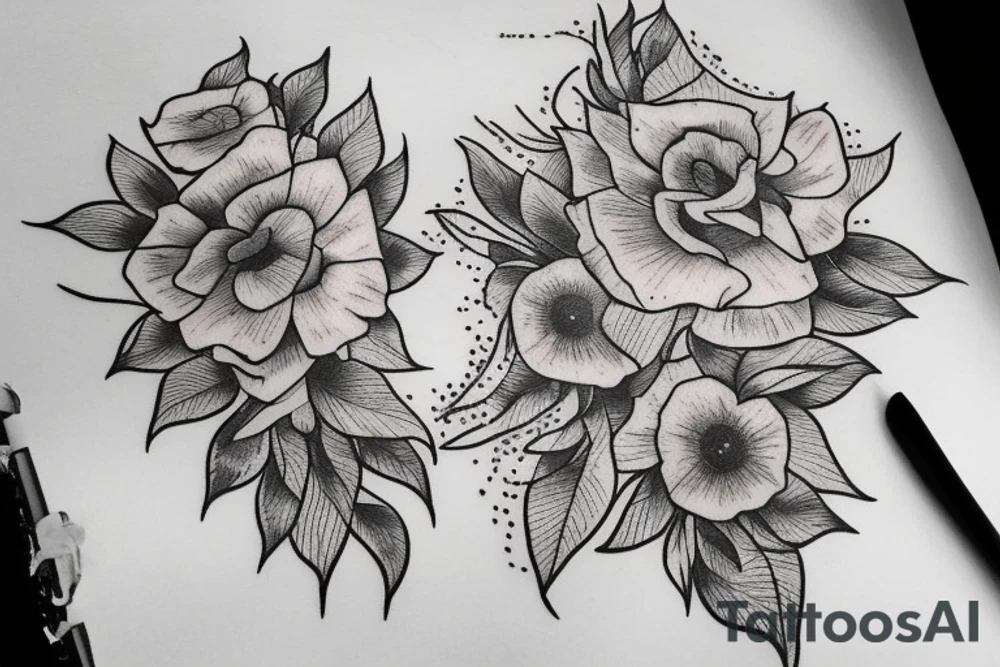 Dum spiro spero,  flowers tattoo idea