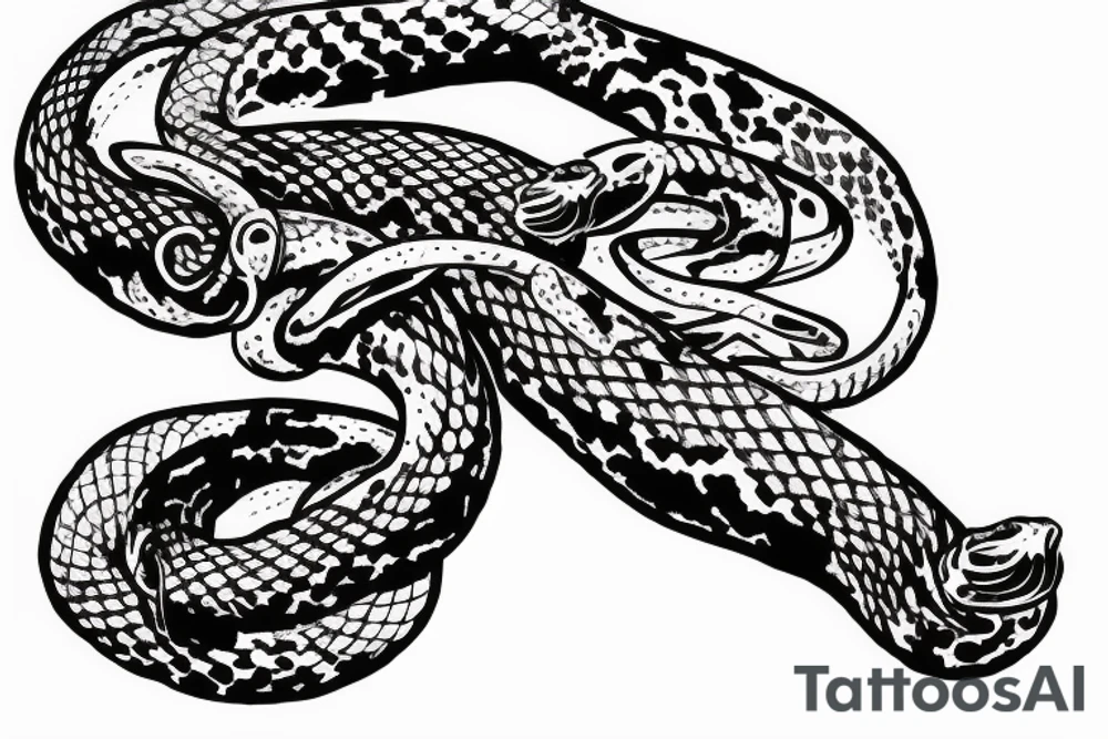 Snake around hand tattoo idea