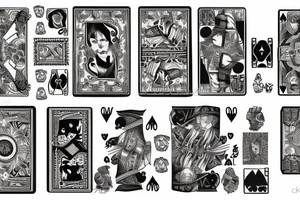 hands shuffling cards tattoo idea