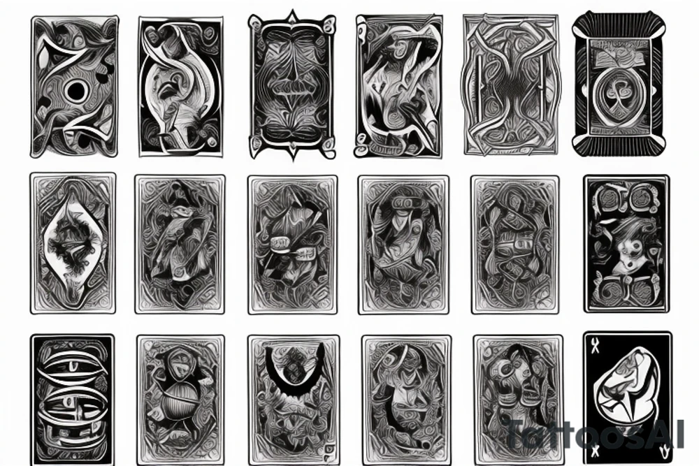 hands shuffling cards tattoo idea