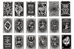 hands shuffling cards tattoo idea