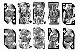 hands that are shuffling cards tattoo idea