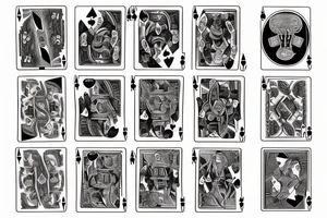 two hands that are shuffling cards tattoo idea