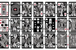 two hands that are shuffling poker cards tattoo idea