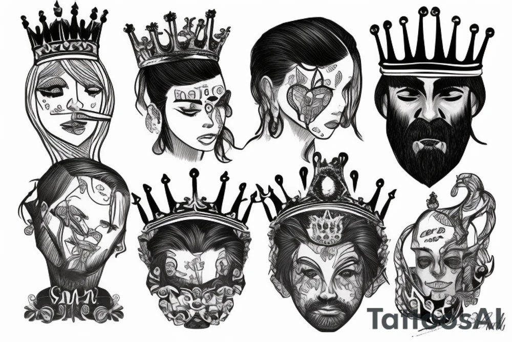 A king as a person in power tattoo idea