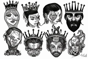 A king as a person in power tattoo idea
