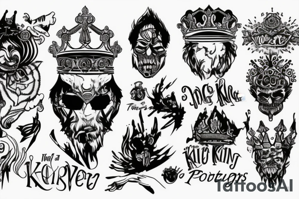 A king as a person in power tattoo idea