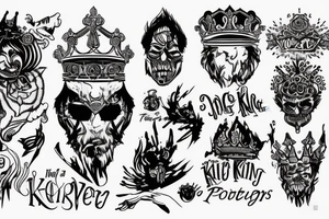 A king as a person in power tattoo idea