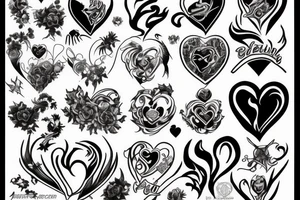 burning heart tattoo idea