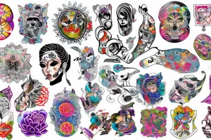 Psychodelic sleeve tattoo idea