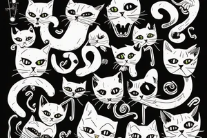 Creepy cat tattoo idea