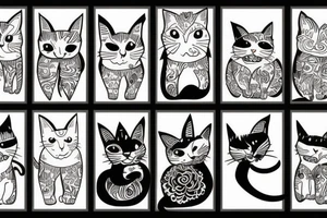 Scary cat tattoo idea