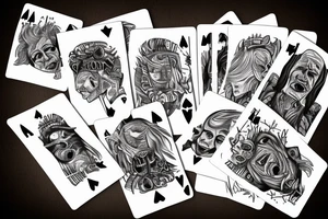 Outsider wójt joker card in hand, indyvidualist tattoo idea