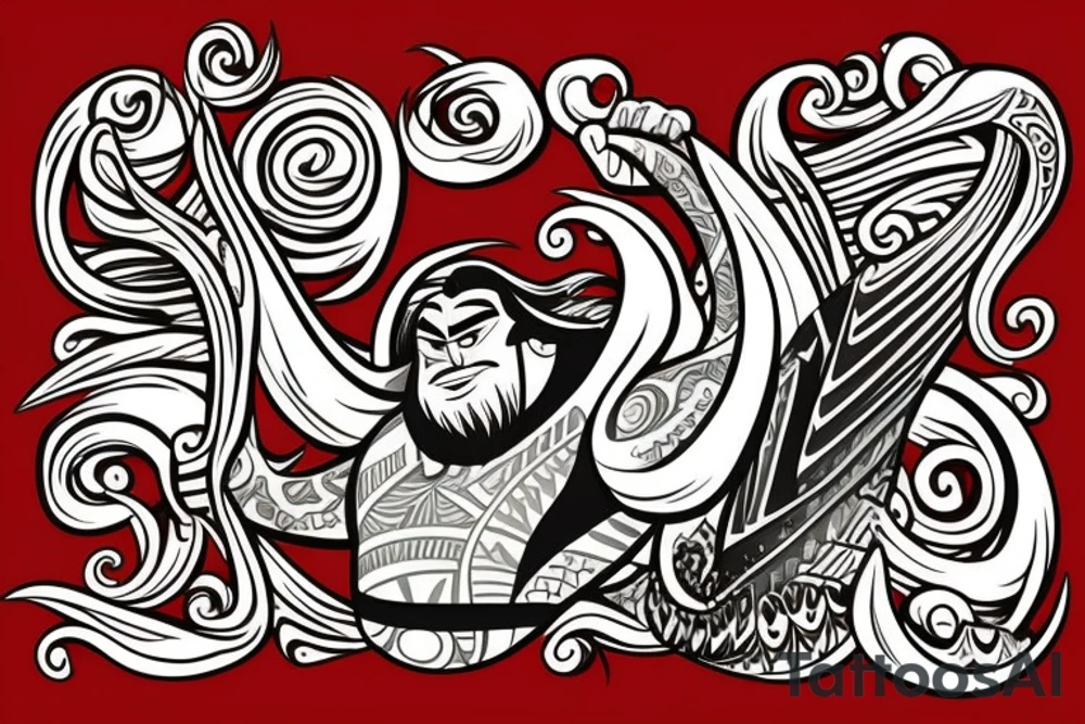 Maui form moana with  his hoock tattoo idea