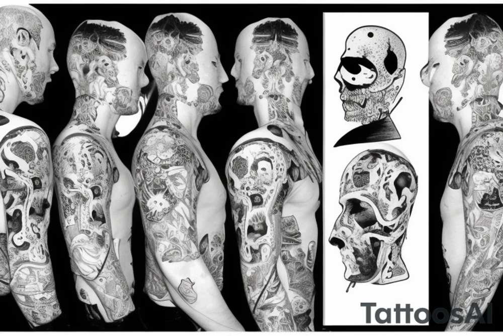 an inverted outsider in a coat tattoo idea