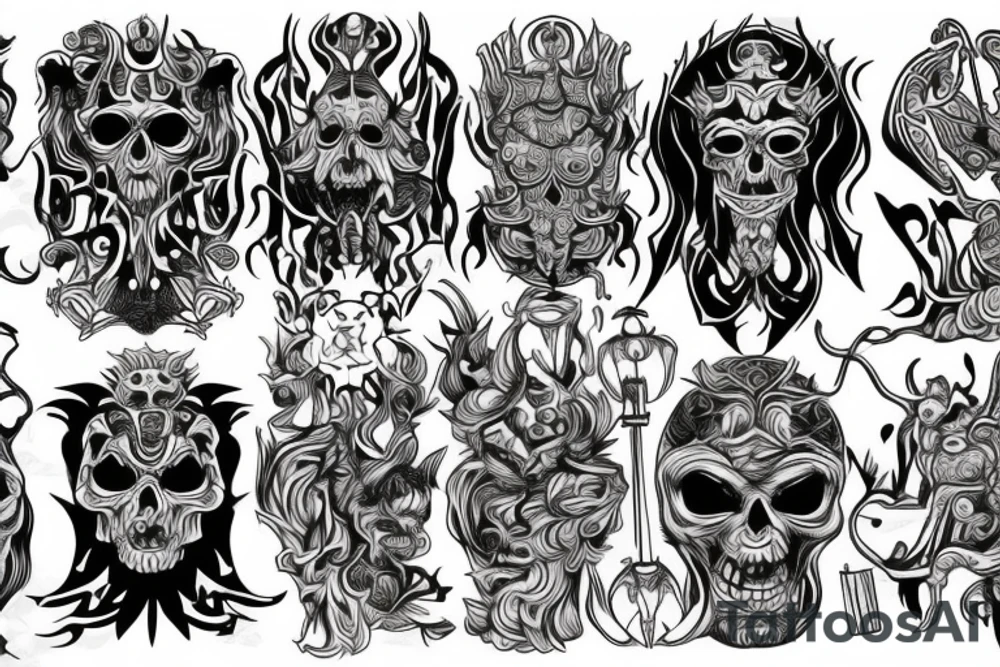 slavic demons tattoo idea