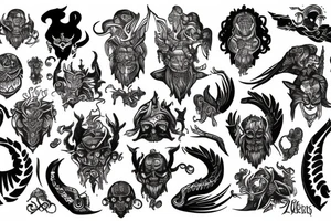 slavic demons tattoo idea
