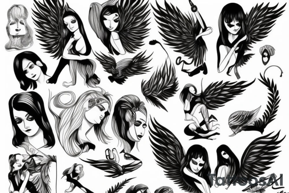 fallen angel lucyfer runs tattoo idea