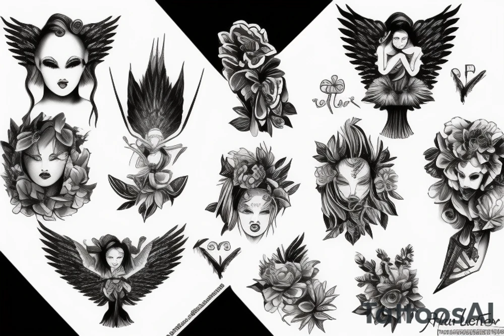 fallen angel lucyfer runs tattoo idea