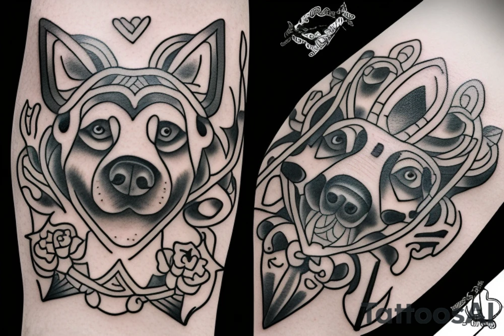 Dog passed away remember loved one tattoo idea