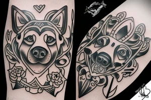 Dog passed away remember loved one tattoo idea
