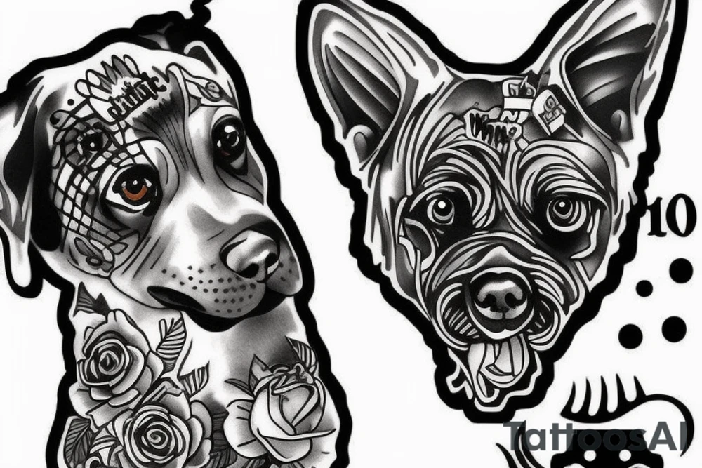Dog passed away remember loved one tattoo idea Dog passed away remember loved one tattoo idea