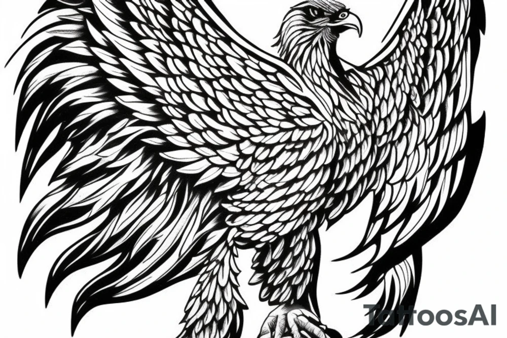 angel eagle tattoo idea