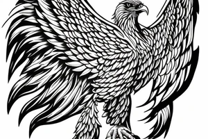 angel eagle tattoo idea
