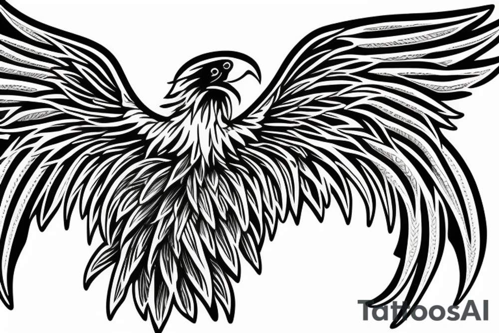 angel eagle tattoo idea