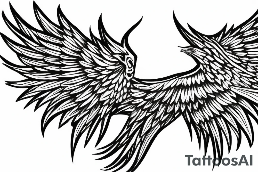 angel eagle tattoo idea