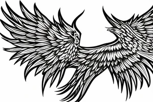 angel eagle tattoo idea