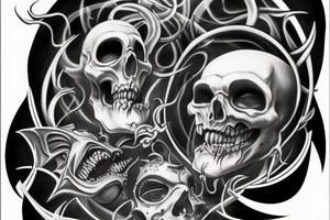 Hades god od darkness tattoo idea