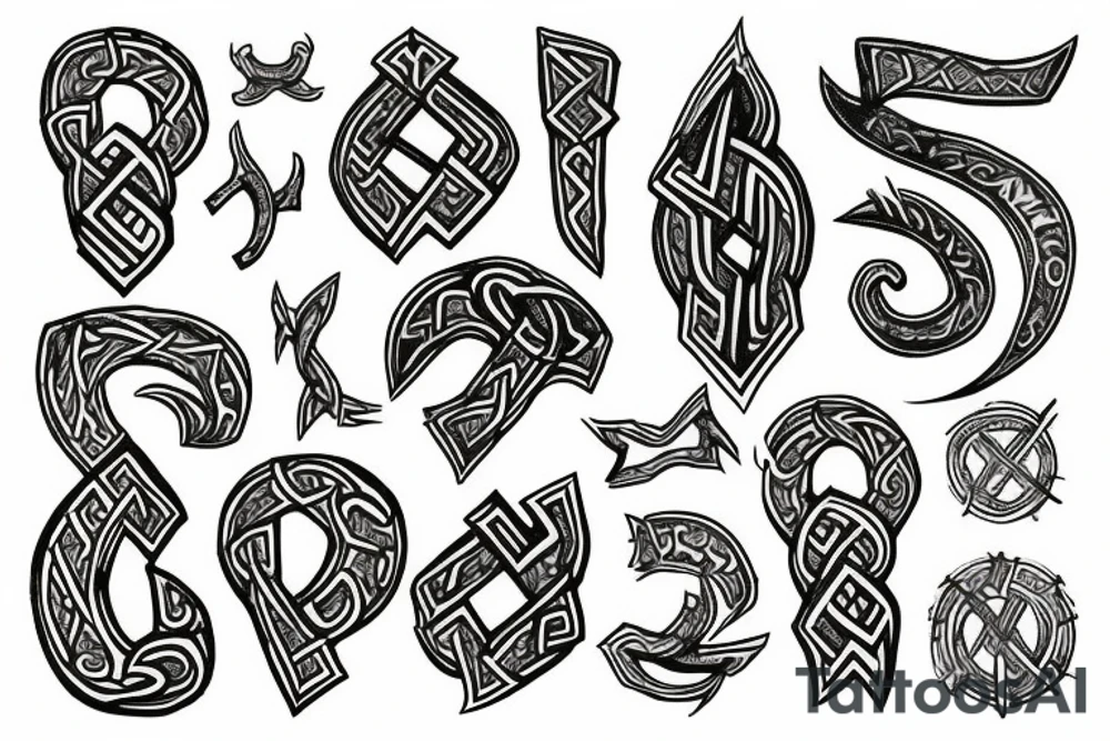 Nordic runes tattoo idea