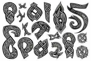 Nordic runes tattoo idea