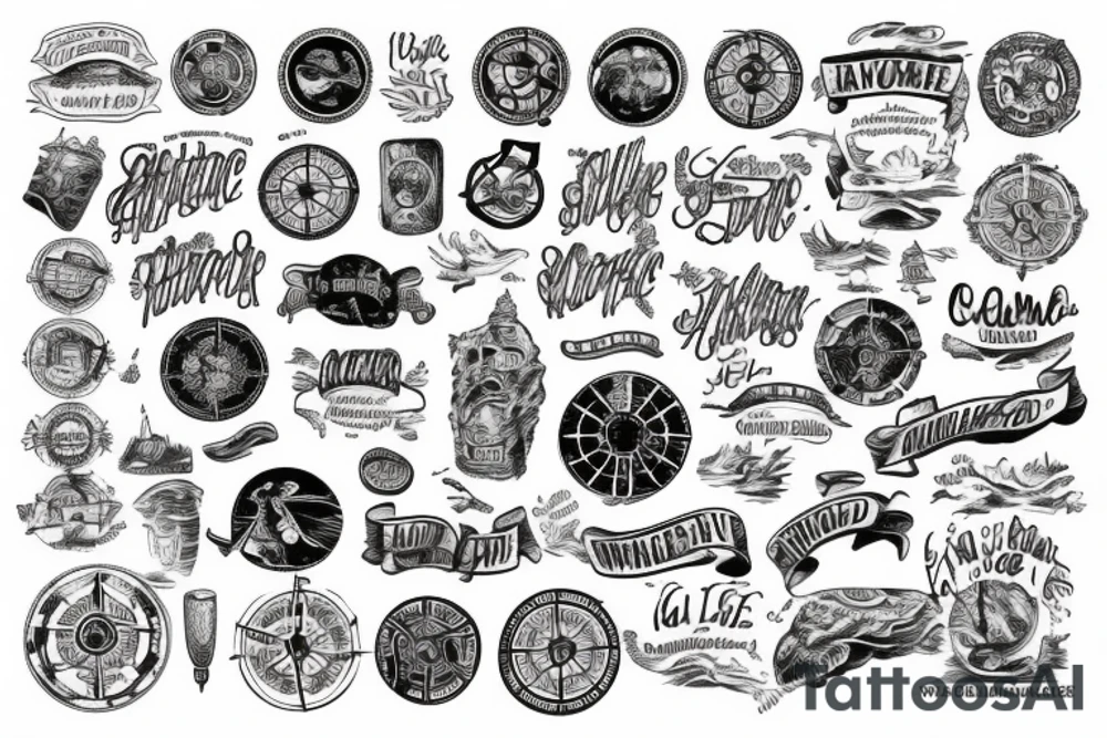 vintage map o world tattoo idea