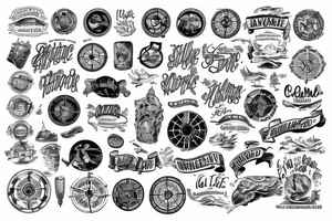 vintage map o world tattoo idea
