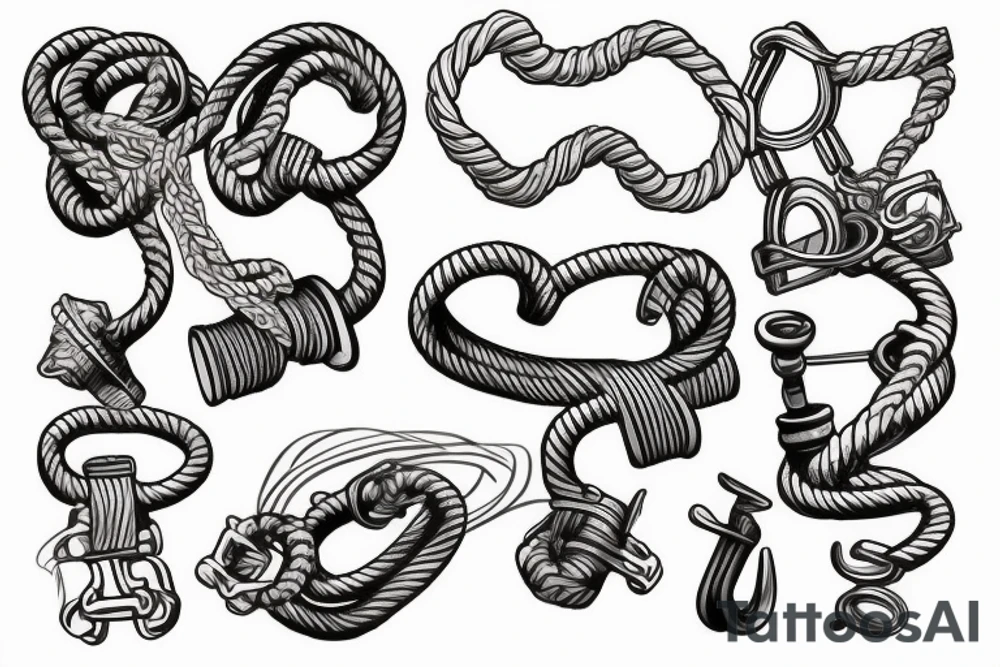 rope 
 clip hook tattoo idea
