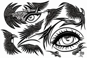 eye with raven
naruto tattoo idea