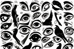 eye with raven
naruto tattoo idea