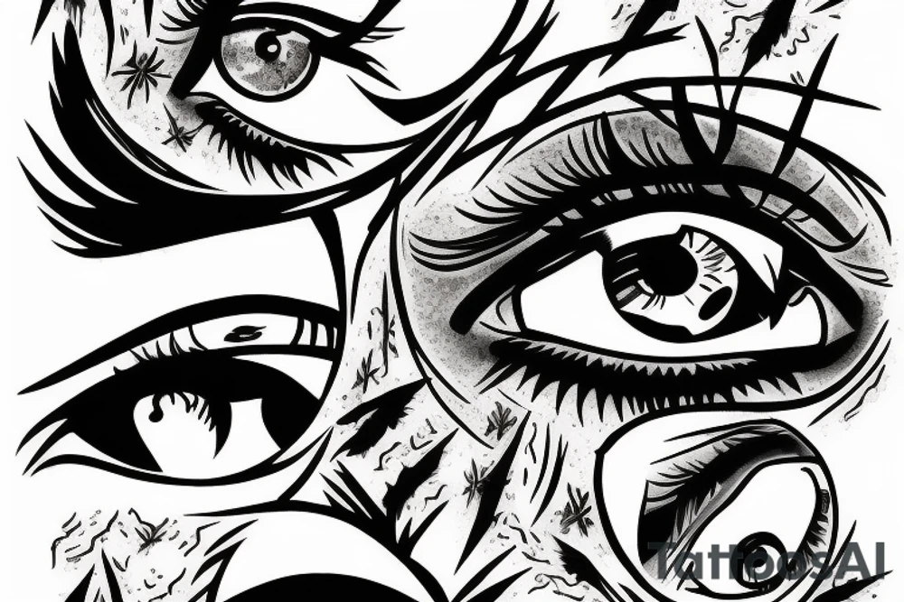eye with raven
naruto tattoo idea