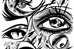 eye with raven
naruto tattoo idea