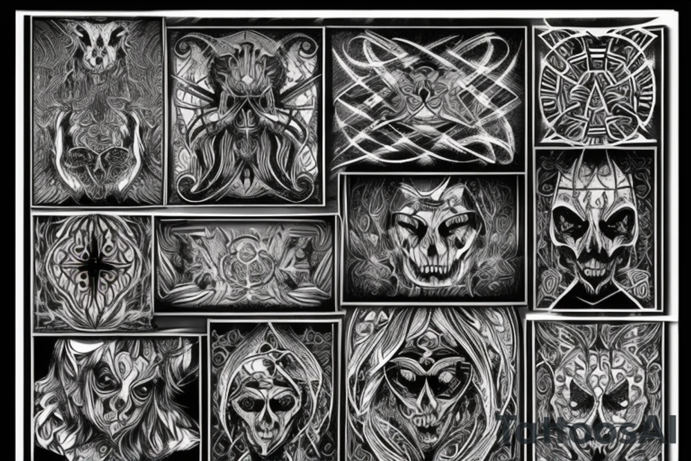 black metal tribal tattoo idea