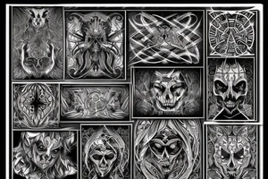 black metal tribal tattoo idea