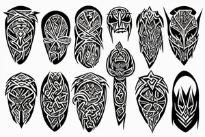 black metal tribal tattoo idea