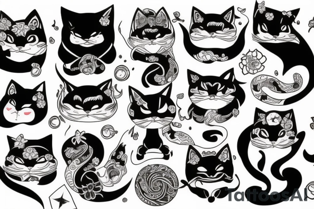 Nekomata tattoo idea